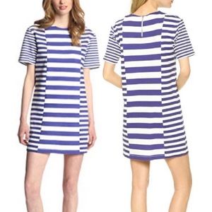 Rebecca Taylor blue and white striped mini dress
